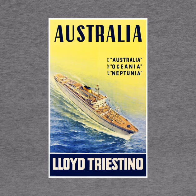 Vintage Travel Poster Australia Lloyd Triestino by vintagetreasure